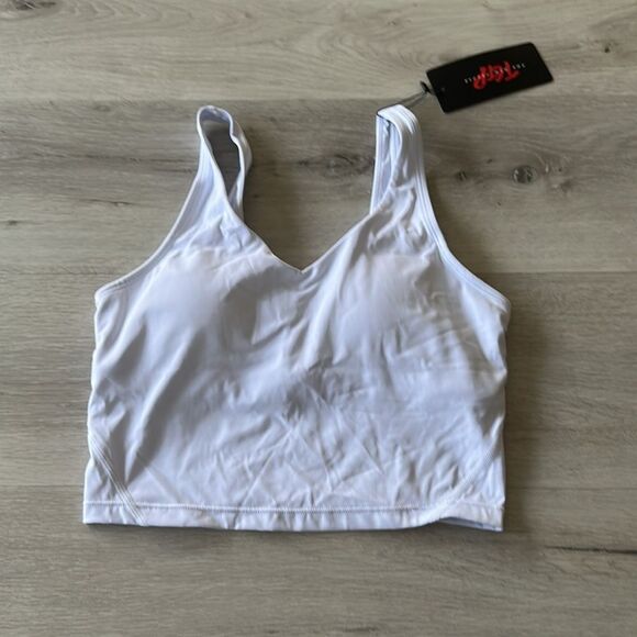 The Gym People TGP76 Longline Sports Bra White XS NWT IN PACKAGE - Picture 12 of 14
